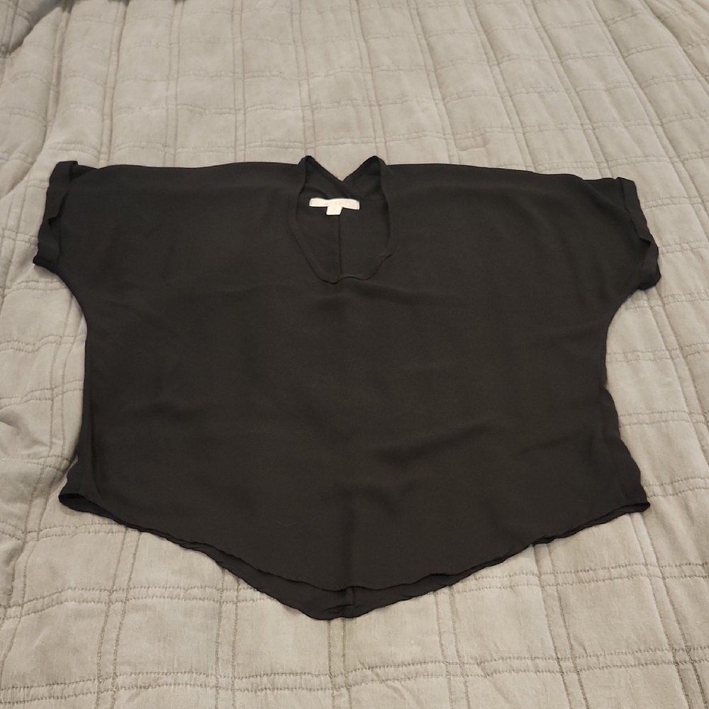 Chic Miami Sheer Black Women's Blouse Size M!